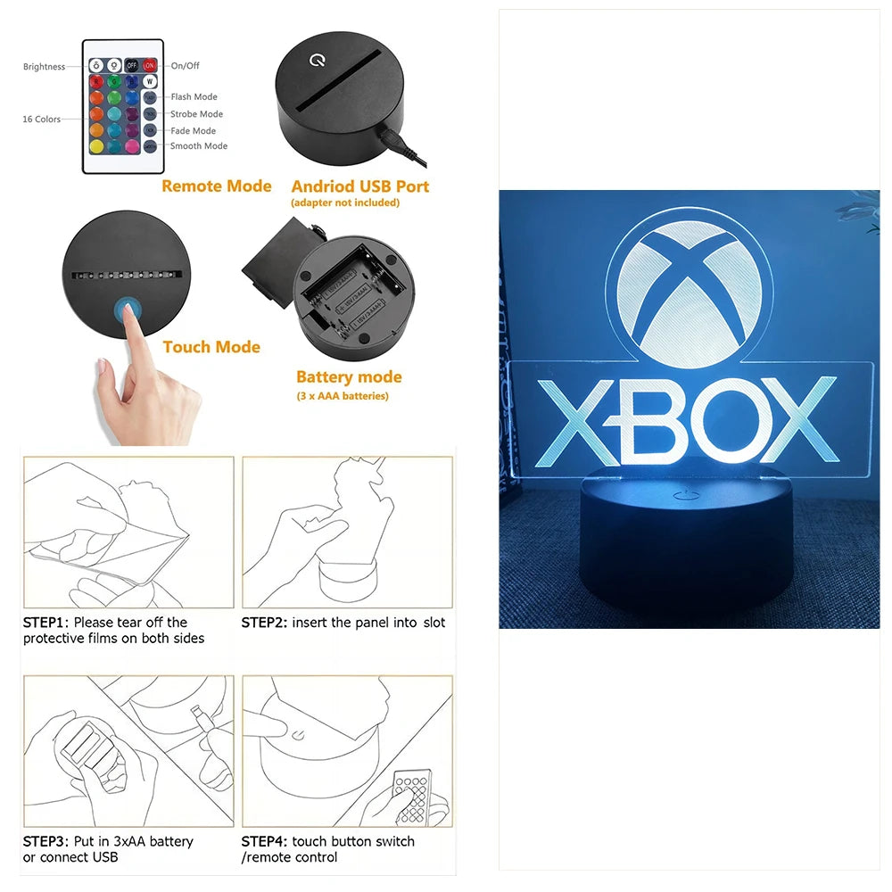 NEON GAMER 3D Lamp™