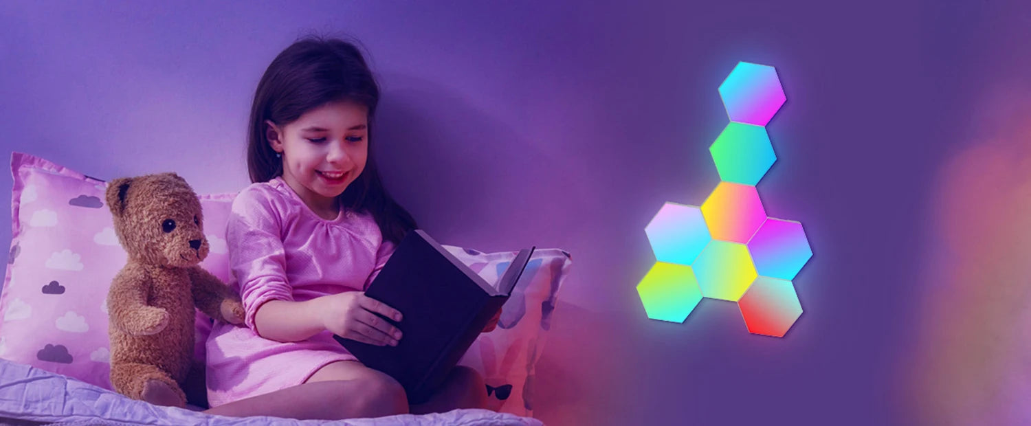 RGB Smart Hexagonal ™ Wall Lamp Color changing