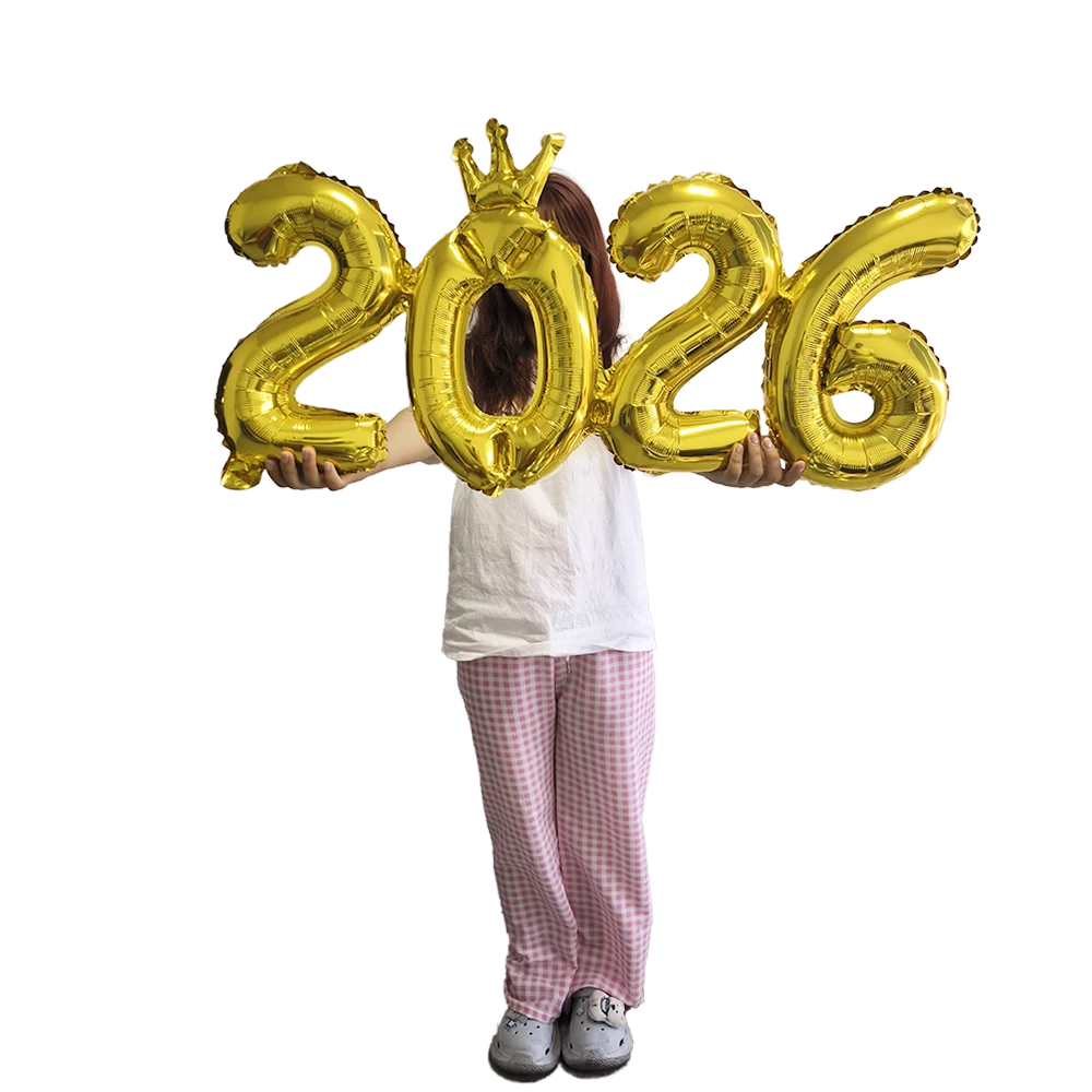 2026 Balloons Gold Numbe™