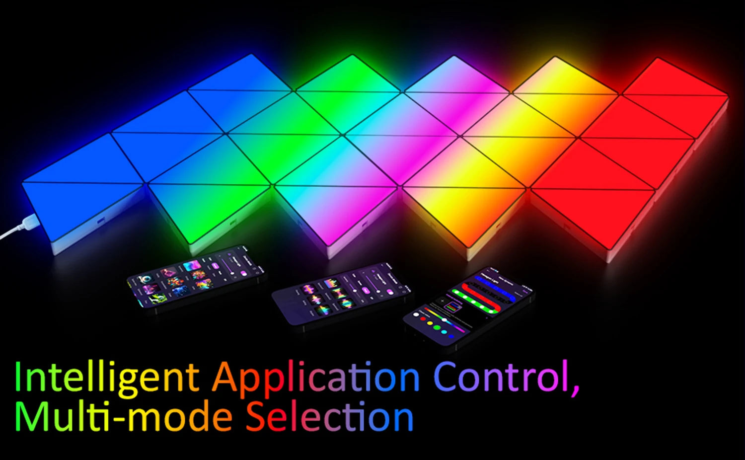 Big LED Smart Triangule Lamp RGB Wall Lights ™