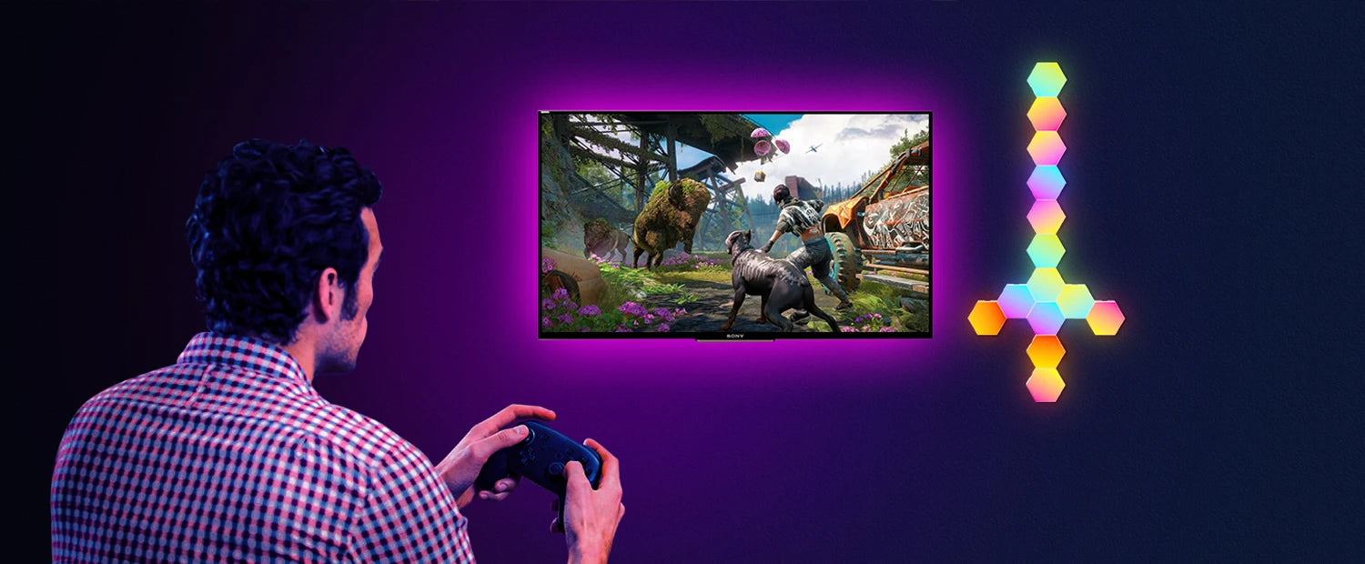 RGB Smart Hexagonal ™ Wall Lamp Color changing