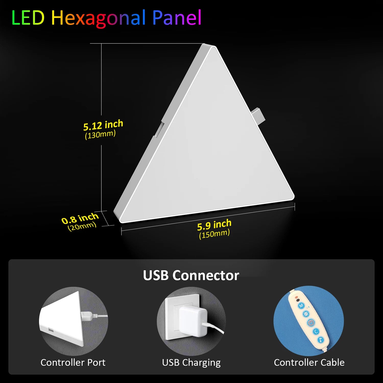 Big LED Smart Triangule Lamp RGB Wall Lights ™